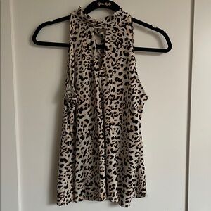 Leopard Print Sleeveless Top